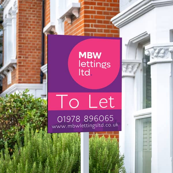 To Let board in Wrexham